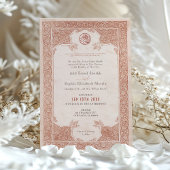 Verbrande Oranje kanten Traditionele Moslimbruilof Kaart