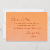 Verbrande Oranje Lijnkunst Bladeren Ombré Herfst B Kaart (Achterkant)