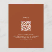 Verbrande oranje loof QR budget bruiloft uitnodigi (Achterkant)