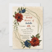 Verbrande oranje marinebloemen botanisch vrijgezel kaart (Voorkant)