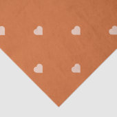 Verbrande Oranje mini harten achtergrond Tissuepapier (Detail)