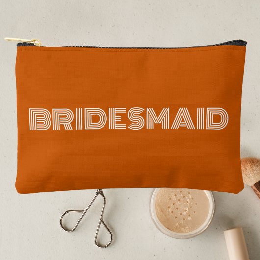 Verbrande Oranje moderne typografie bruidsmeisje Etui