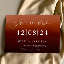 Verbrande oranje ombre donkere glamour boho bewaar kaart