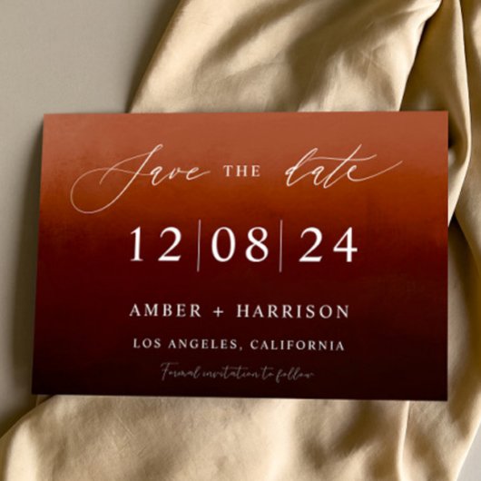 Verbrande oranje ombre donkere glamour boho bewaar kaart