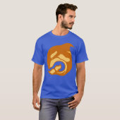 verbrande oranje orca walvis t-shirt (Voorkant volledig)