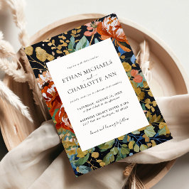 Verbrande Oranje pioenen Bloemengoud Schilderij Hu Kaart