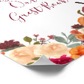 Verbrande oranje Pompoen Bloemstuk Gelieve onze ga Poster (Hoek)