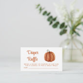 Verbrande Oranje Pompoen Luier Raffle Informatiekaartje (Staand voorkant)