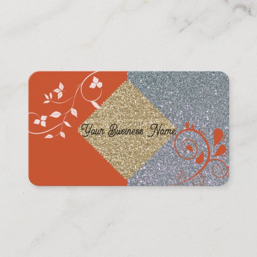 Verbrande Oranje professionele Visitekaartjes (Voorkant)