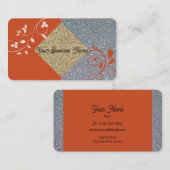 Verbrande Oranje professionele Visitekaartjes (Voorkant / Achterkant)