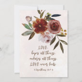 verbrande Oranje roze roestvaste Christelijke brui Kaart (Achterkant)