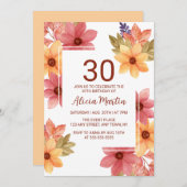 Verbrande Oranje Russet herfstbloem elke leeftijd Kaart (Voorkant / Achterkant)