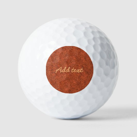 Verbrande oranje Sjabloon Golfballen (Voorkant)