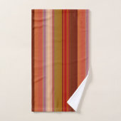 Verbrande oranje strepen bad handdoek (Handdoek)