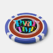 Verbrande Oranje strepen, gestreept Pokerchips (Enkel)