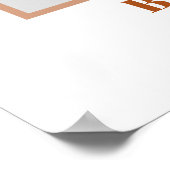 Verbrande oranje terracotta baby shower fotorekwis poster (Hoek)