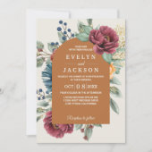 Verbrande oranje terracotta Modern rustieke Boho Kaart (Voorkant)