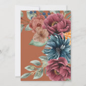 Verbrande oranje terracotta Modern rustieke Boho Kaart (Achterkant)