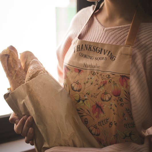 Verbrande Oranje Thanksgiving Cooking Squad Herfst Schort
