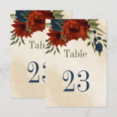 verbrande oranje zeemijlen botanisch tabelnummer kaart (Voorkant / Achterkant)