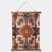Verbrande rode Anatolische Kilim  tapijtmuur Hangend Wandkleed (Voorkant)