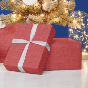 Verbrande rode linnen textuur cadeaupapier
