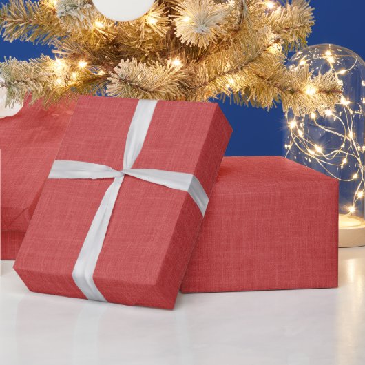 Verbrande rode linnen textuur cadeaupapier (Feestdagen)