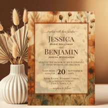 Verbrande Sienna Boho Chic Wilde Bloemen Stijlvoll