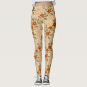 Verbrande Sienna en Honing Goud Minimalistische Bl Leggings (Voorkant)