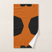 Verbrande sienna en zwart geometrisch bad handdoek (Handdoek)