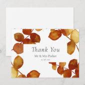 Verbrande Sienna Eucalyptus Boho Bedankt (Voorkant / Achterkant)