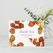 Verbrande Sienna Eucalyptus Boho Bedankt (Staand voorkant)