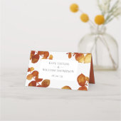 Verbrande Sienna Eucalyptus Boho Bloemige Bruiloft Plaatskaartje (Achterkant)