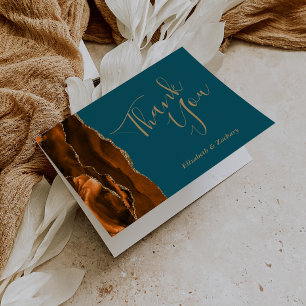 Verbrande Sinaasappel Agaat Goud Blauwgroen Bruilo Kaart