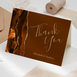 Verbrande Sinaasappel Agaat Goud Bruin Bruiloft Da Kaart