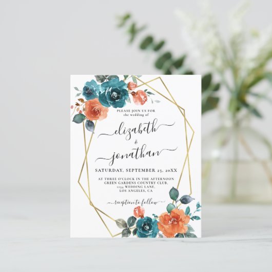 Verbrande Sinaasappel Blauwgroen Budget Roest Brui (Staand voorkant)