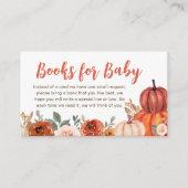 Verbrande Sinaasappel Bloemen Pompoen Boeken voor  Informatiekaartje (Voorkant)