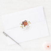 Verbrande Sinaasappel Blush Bloemen Christelijk Bi Ronde Sticker (Envelop)