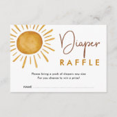Verbrande Sinaasappel Boho Sunshine Luier Raffle Informatiekaartje (Voorkant)