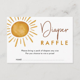 Verbrande Sinaasappel Boho Sunshine Luier Raffle Informatiekaartje