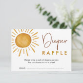 Verbrande Sinaasappel Boho Sunshine Luier Raffle Informatiekaartje (Staand voorkant)
