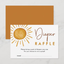 Verbrande Sinaasappel Boho Sunshine Luier Raffle Informatiekaartje