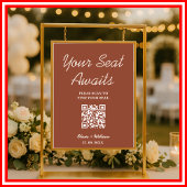 Verbrande Sinaasappel Boho Wedding Seating Chart Q Poster
