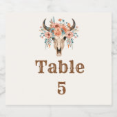 Verbrande Sinaasappel Boho Western Cowboy Bruiloft Sparkling Wijnetiket (Enkel label)