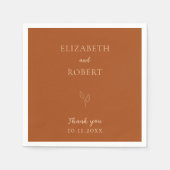 Verbrande Sinaasappel bruiloft terracotta eenvoudi Servet (Voorkant)