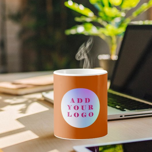 Verbrande sinaasappel business logo koffiemok