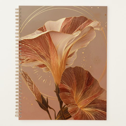 Verbrande Sinaasappel Calla Lelie Botanisch Planner (Voorkant)