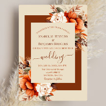 Verbrande Sinaasappel en Rust Bloemen met QR code 