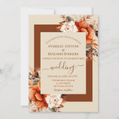 Verbrande Sinaasappel en Rust Bloemen met QR code Kaart (Voorkant)