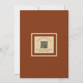 Verbrande Sinaasappel en Rust Bloemen met QR code Kaart (Achterkant)